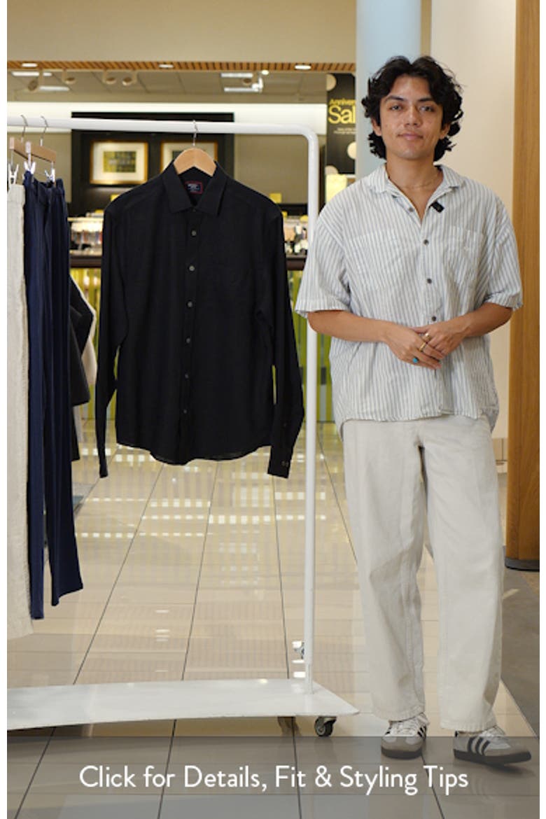 Vin Santo Linen Wrinkle Resistant Button-Up Shirt video