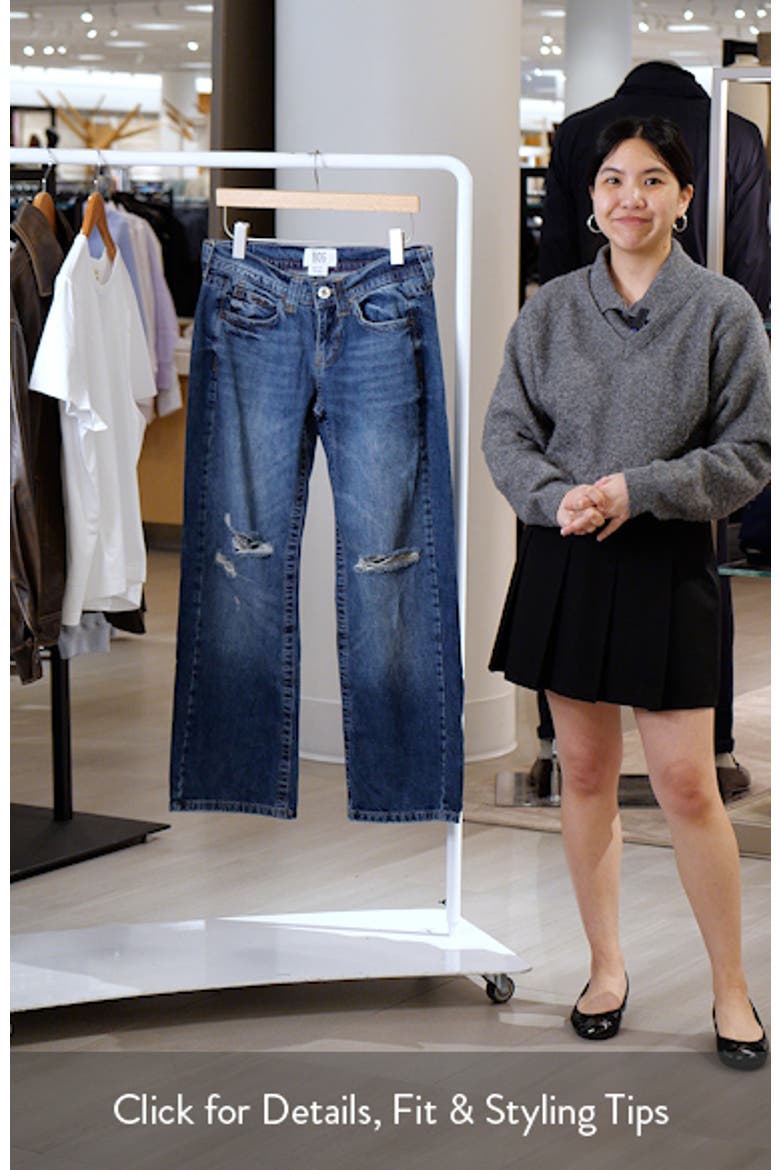 Kayla Ripped Low Rise Wide Leg Jeans video
