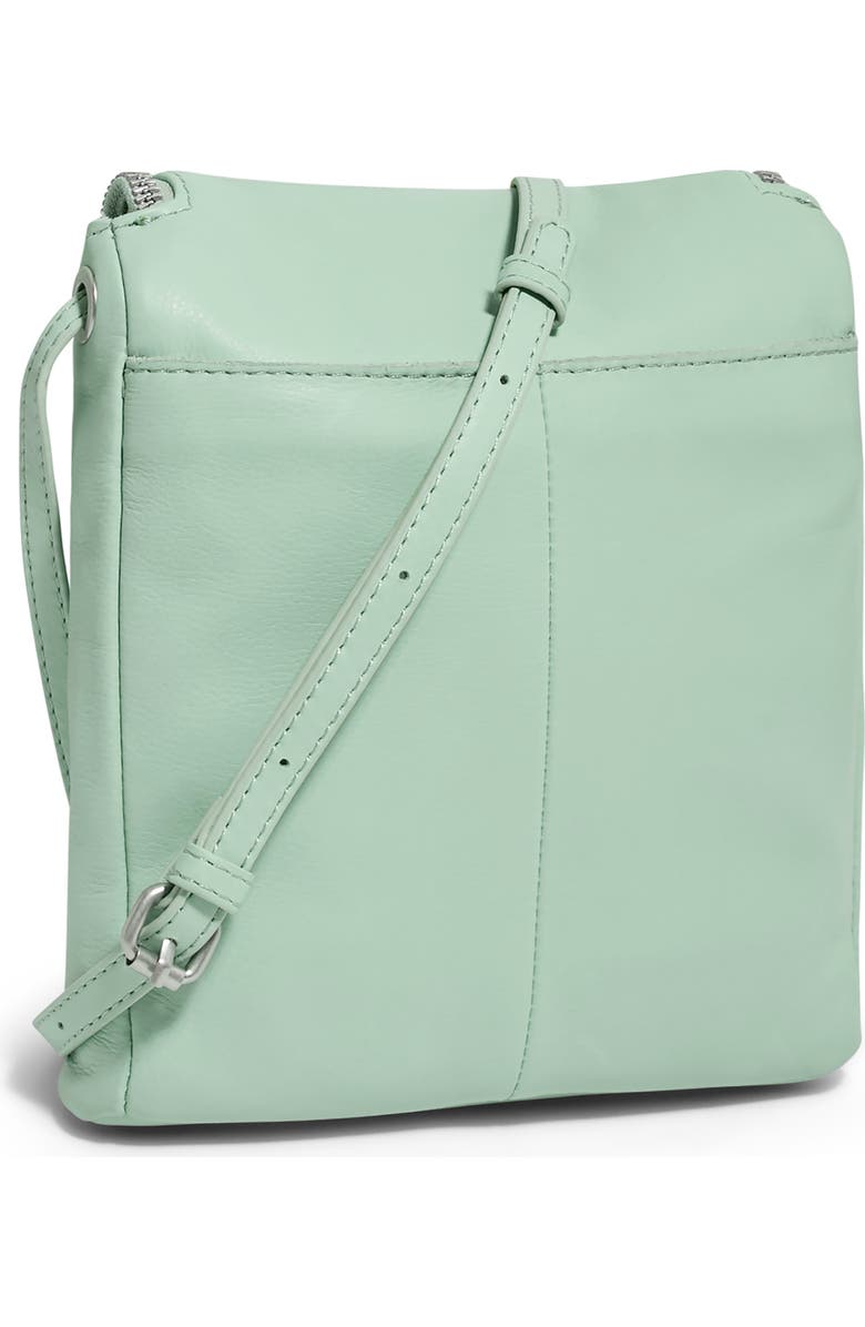 AMERICAN LEATHER CO. Large Hampton Leather Zip-Around Crossbody Bag, Alternate, color, Aquamarine