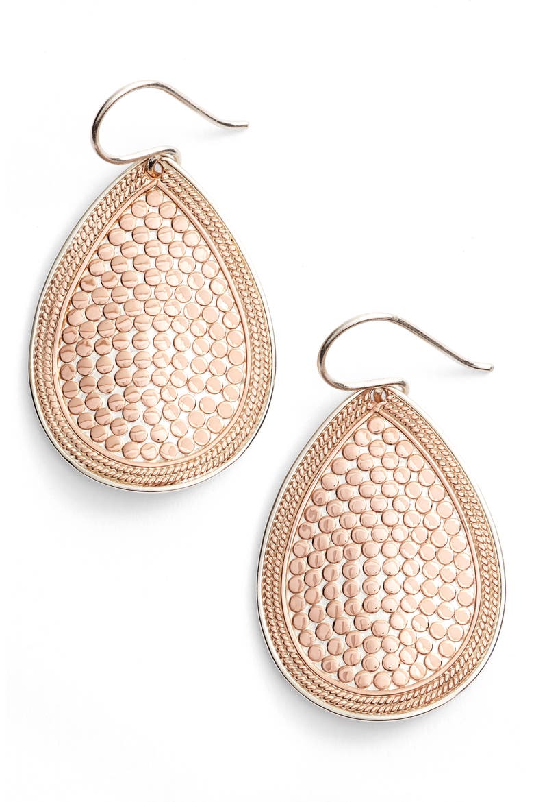 Medium Teardrop Earrings (Nordstrom Exclusive), Main, color, ROSE GOLD/ SILVER