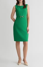 KASPER Belted Sheath Dress