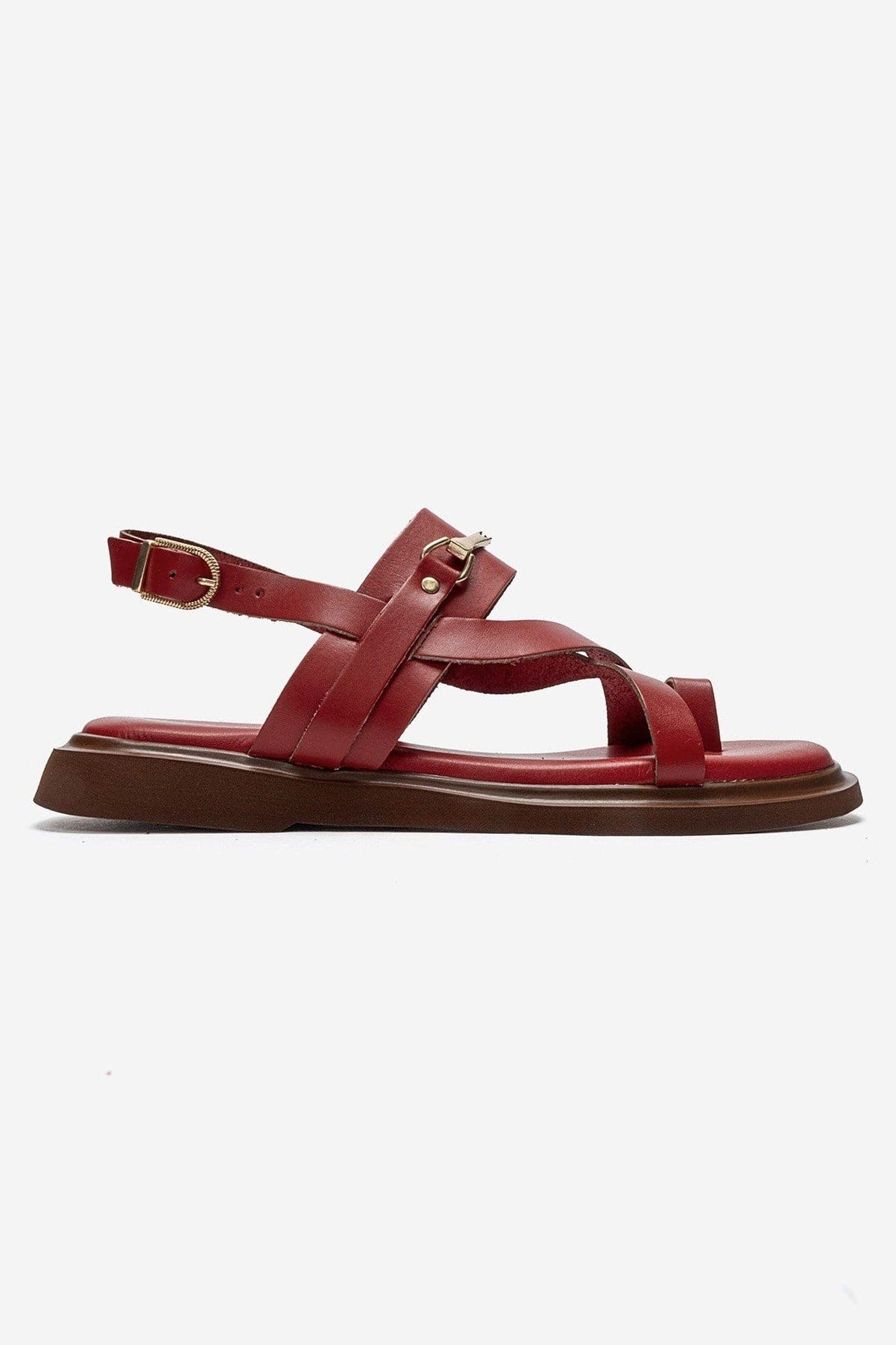 Fabiana Leather Thong Sandal, Alternate, color, Red