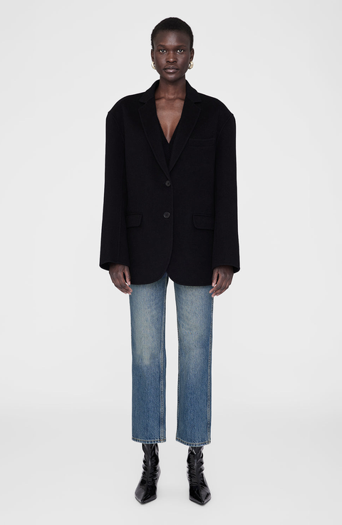 ジャケット・アウター Nordstrom wool blouson jacket BLK S Men's Blouson jacket in wool blend and denim | Black | Diesel