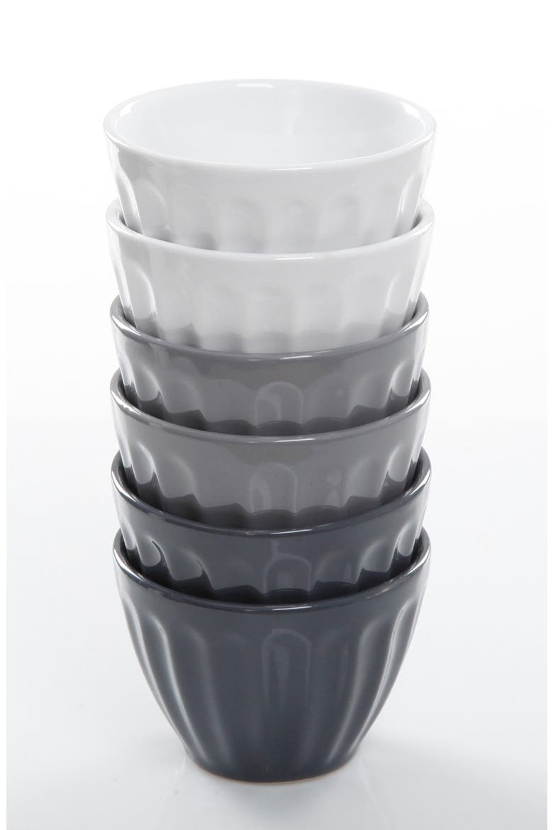 Gibson Mini Stoneware Latte Bowls, Main, color, NEUTRAL