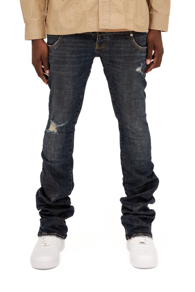 Double Waist Flare Jeans, Main, color, DARK INDIGO