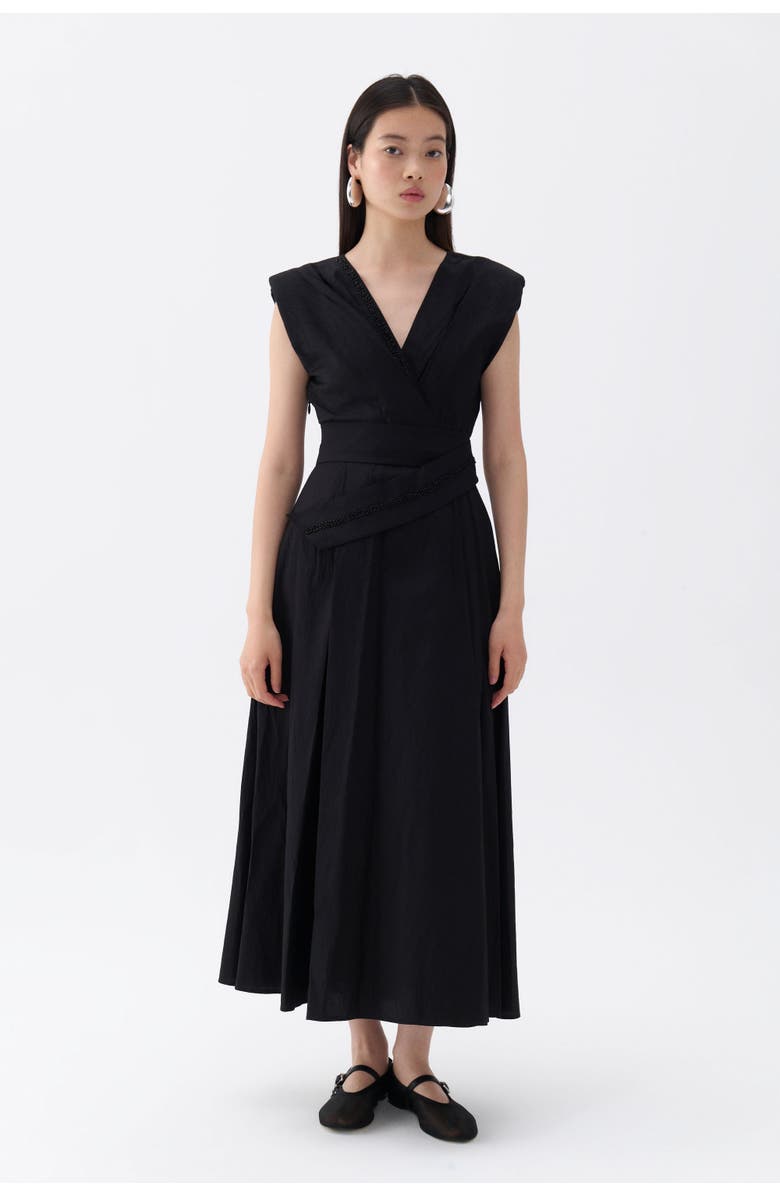 Nocturne Stone Embroidered Dress, Main, color,
