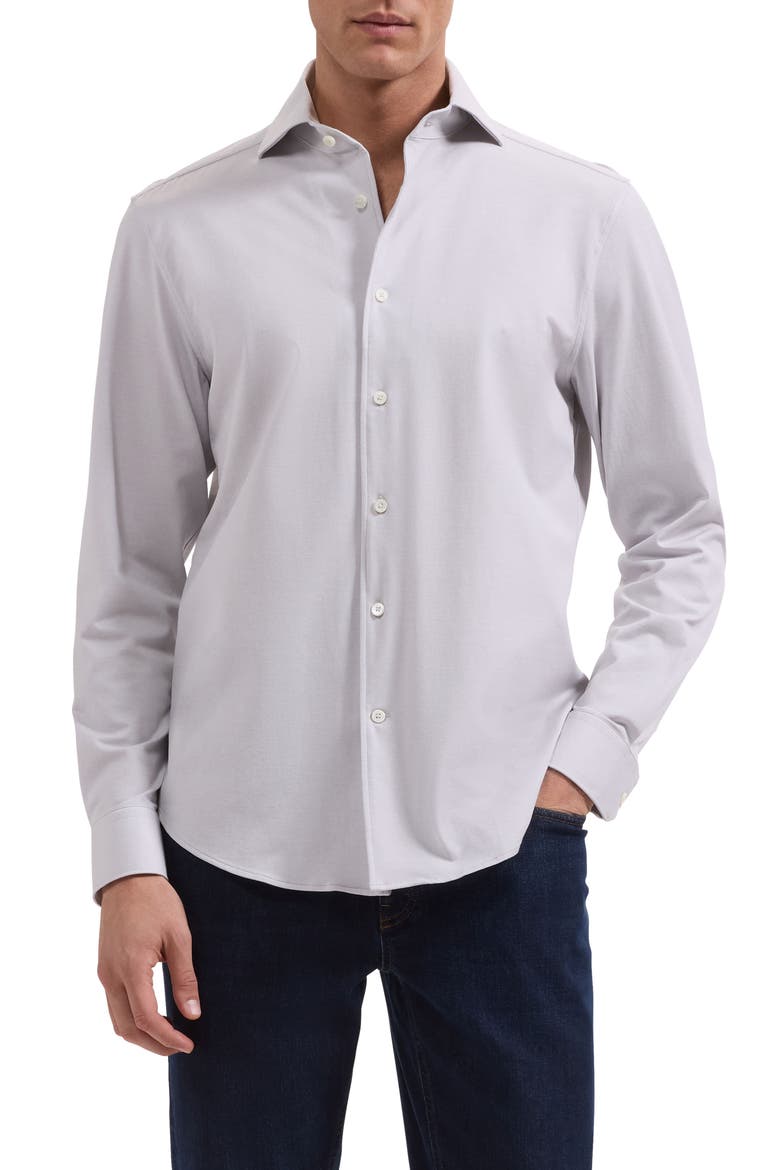 Devon OoohCotton® Button-Up Shirt, Main, color, PLATINUM