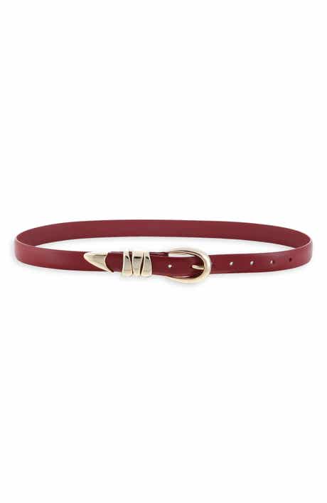 Triple Metal Keeper Leather Belt