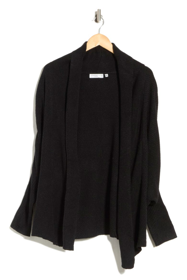 Open Front Cardigan, Alternate, color, BLACK