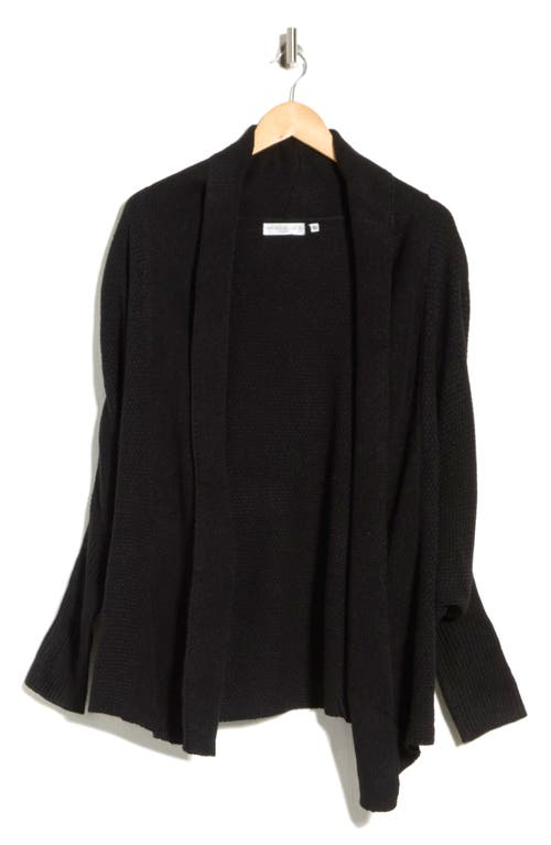 Patrizia Luca Drape Open Front Cardigan In Black