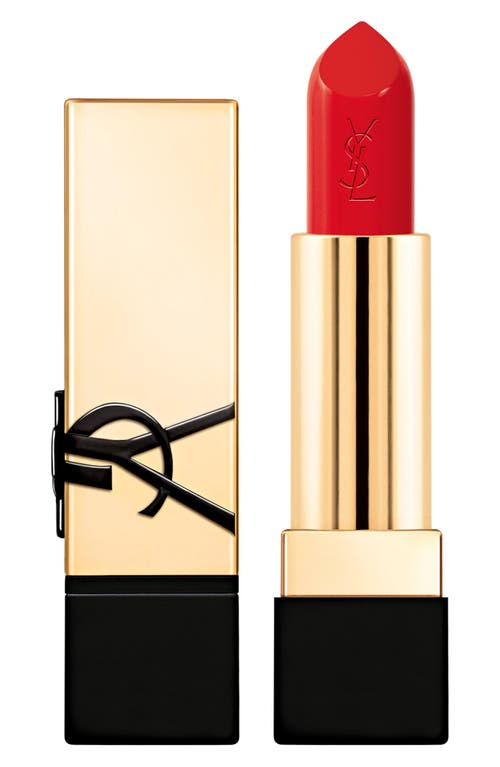 Saint Laurent Yves Rouge Pur Couture Caring Satin Lipstick With Ceramides In R1 Le Rouge