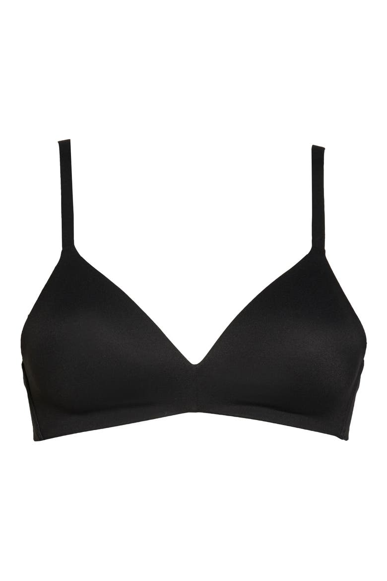 How Perfect Wire Free T-Shirt Bra, Alternate, color, BLACK
