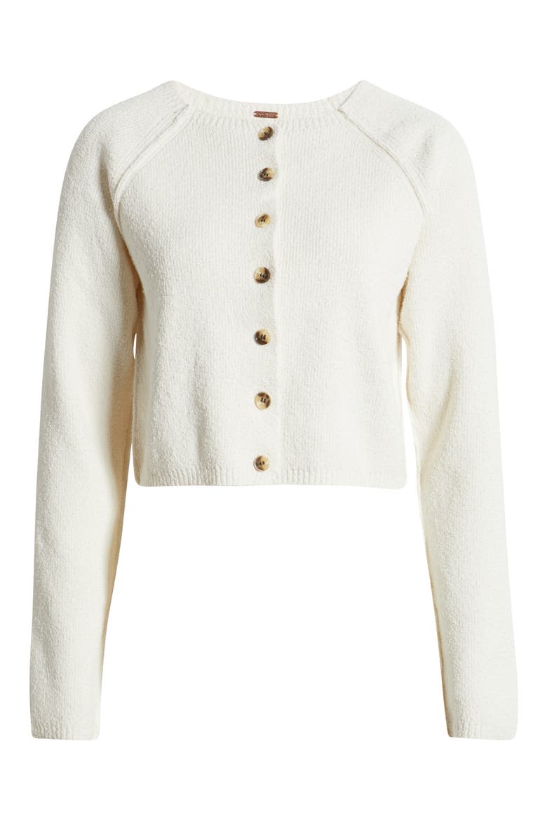 Sydney Boxy Crop Cardigan, Alternate, color, OPTIC WHITE