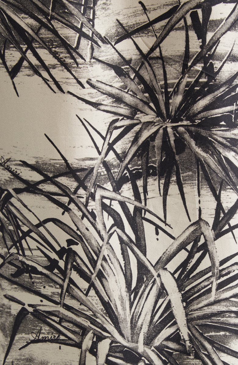 AMIRI Tropical Print Silk Bowling Shirt, Alternate, color,