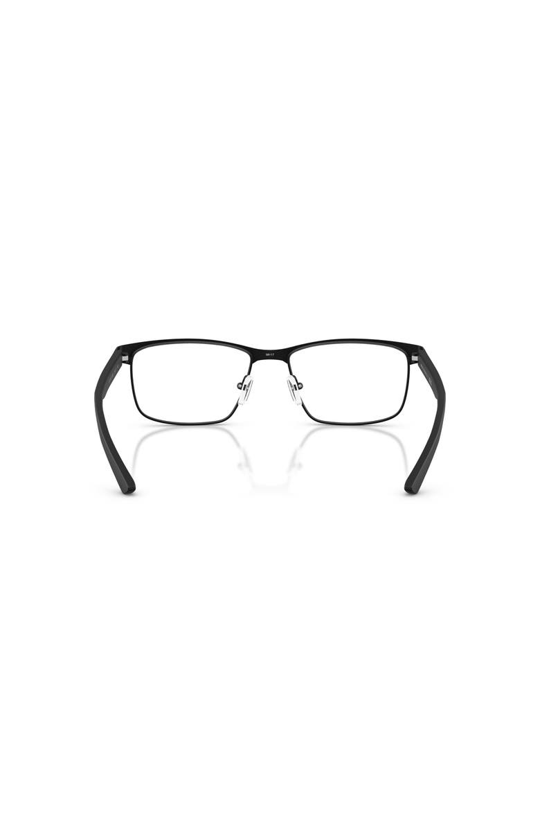 Armani Exchange 56mm Rectangle optical glasses, Alternate, color, Black