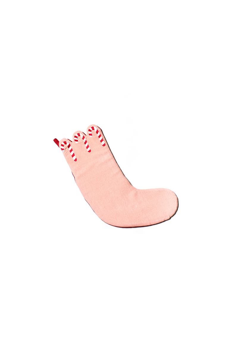 Provence Candy Cane Scallop Stocking, Main, color, Pink