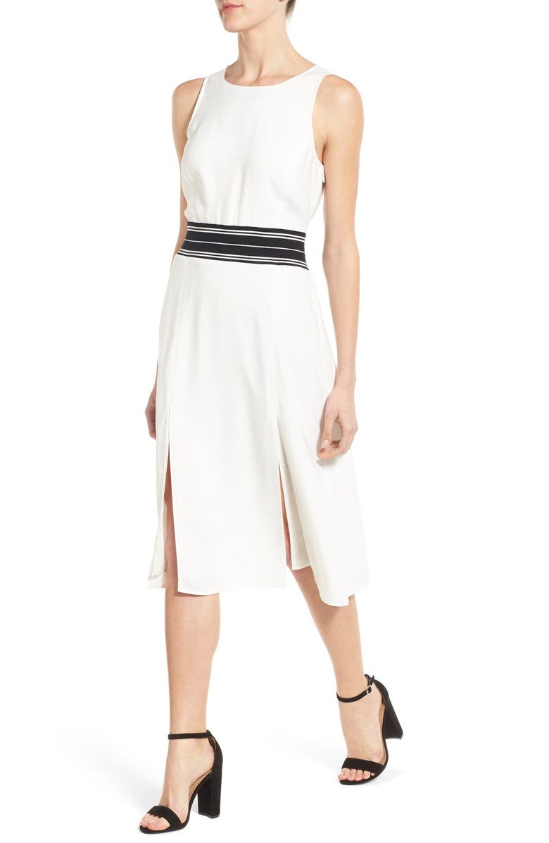 Trouvé Open Back Midi Dress, Alternate, color,