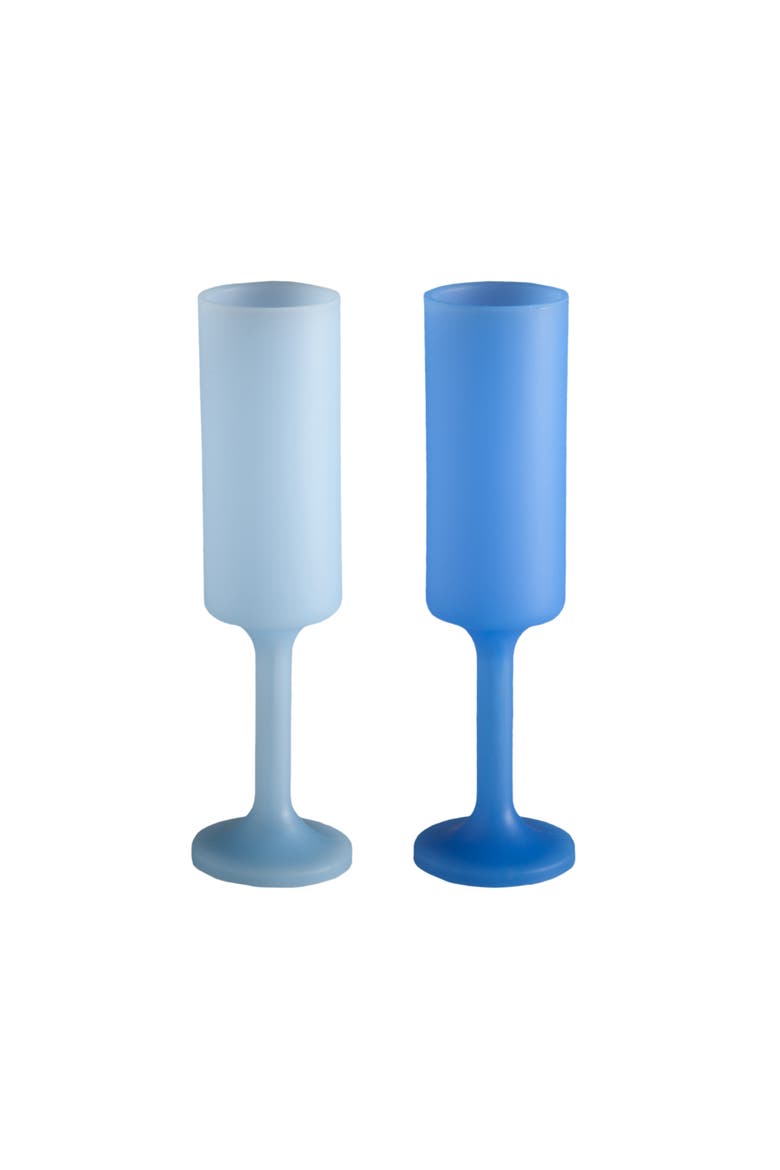 Seff | Unbreakable Champagne Flutes, Alternate, color, Sky + Kingfisher