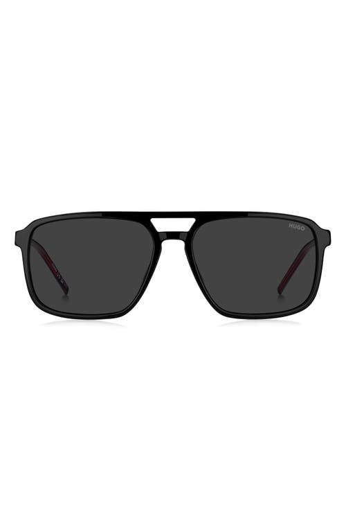 Hugo Boss Boss 58mm Navigator Sunglasses In Black
