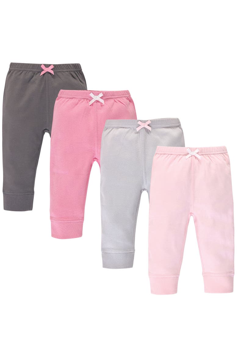 Soft Organic Cotton Pants(Toddler,Little Kid & Big Kid), Main, color, Pink Gray Solid