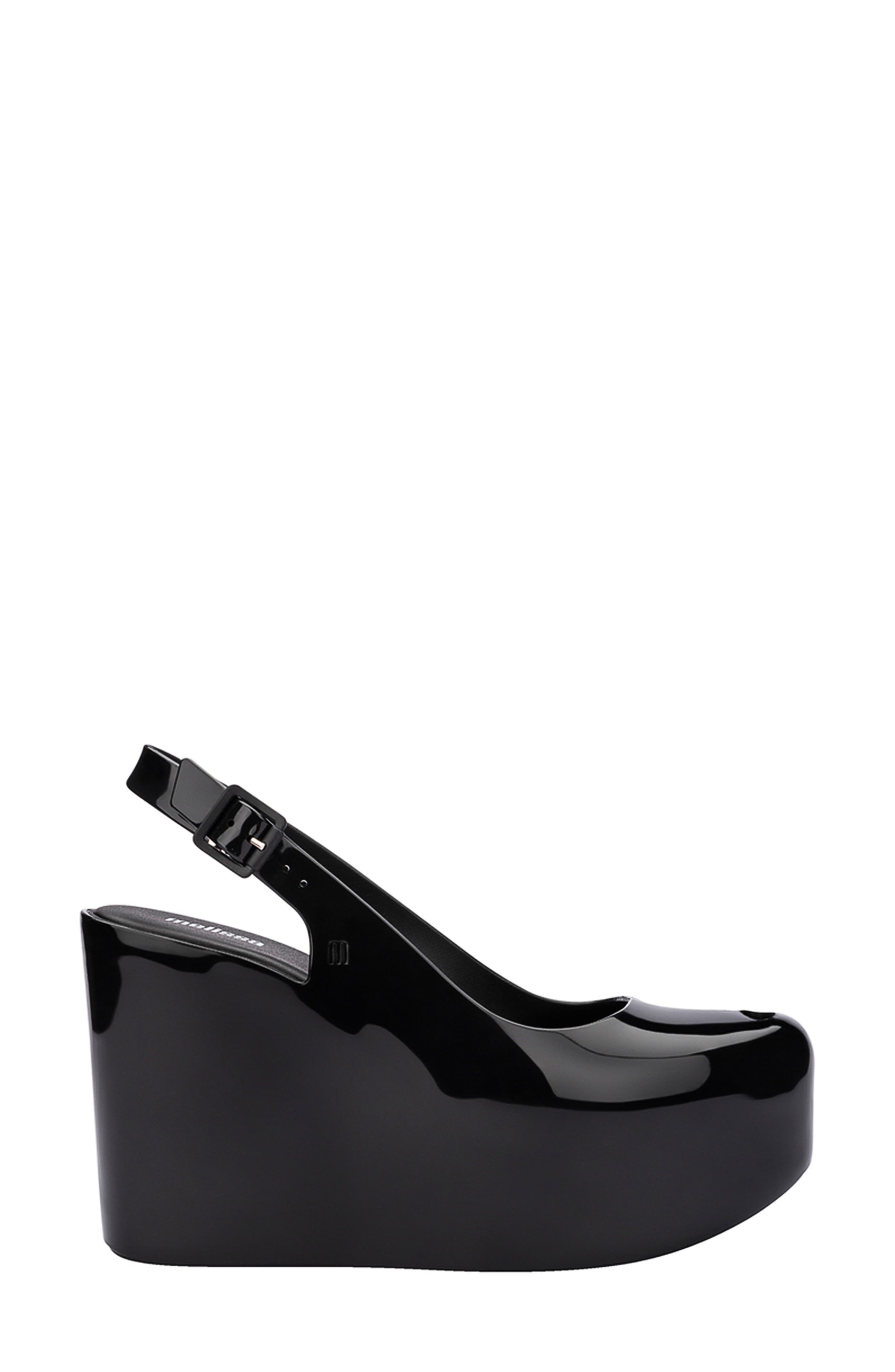 Melissa Groovy Slingback Platform Wedge Pump, Alternate, color, 