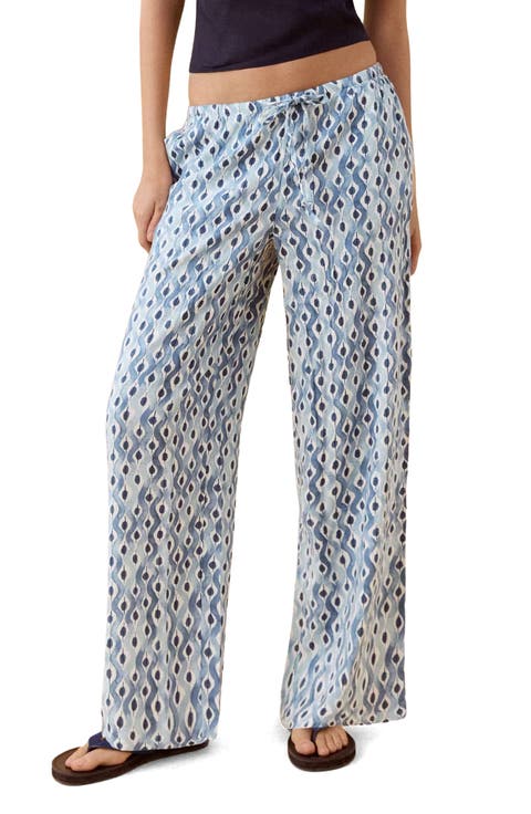 High Waist Abstract Print Pants