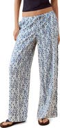 MANGO TEEN High Waist Abstract Print Pants