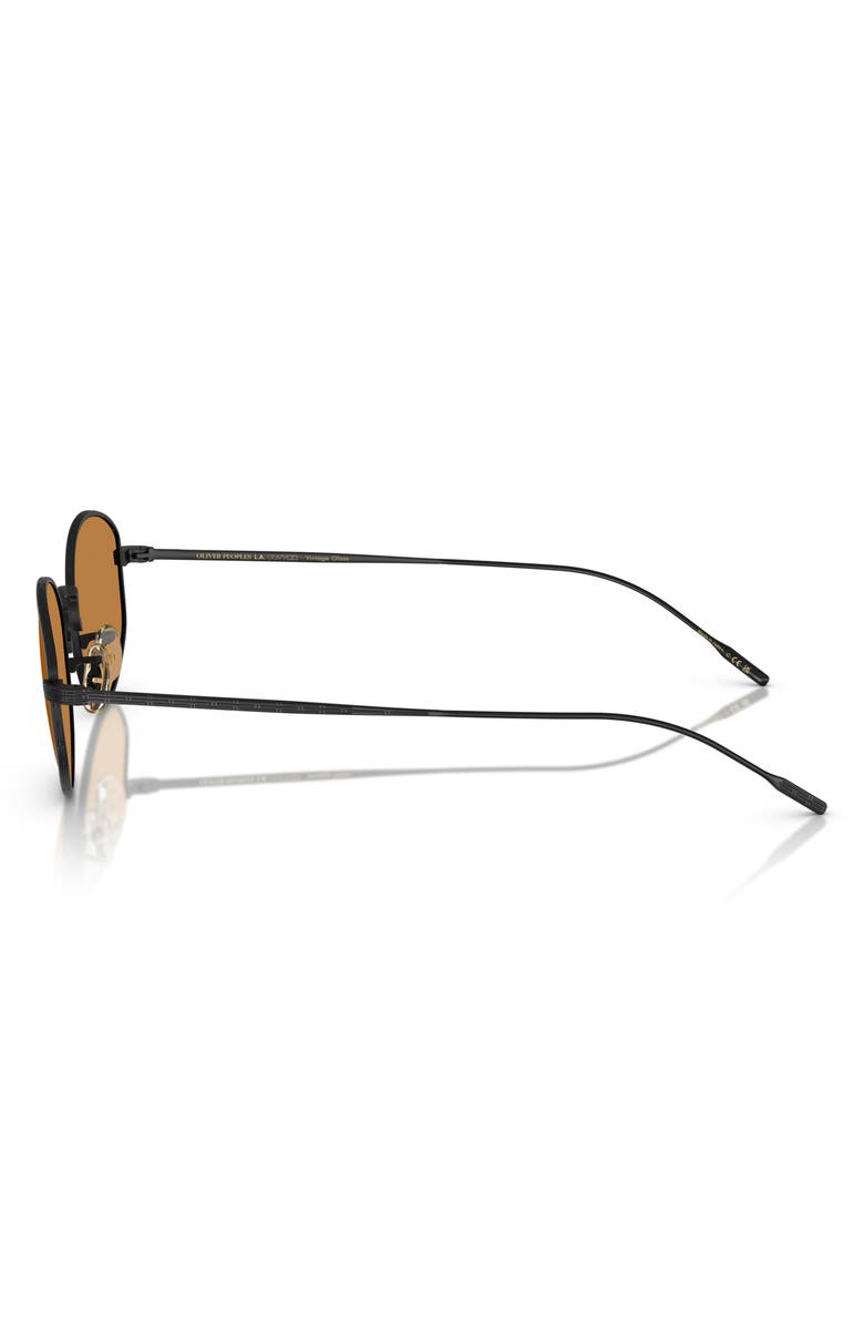 Oliver Peoples 51mm Oval Sunglasses, Alternate, color, Matte Black