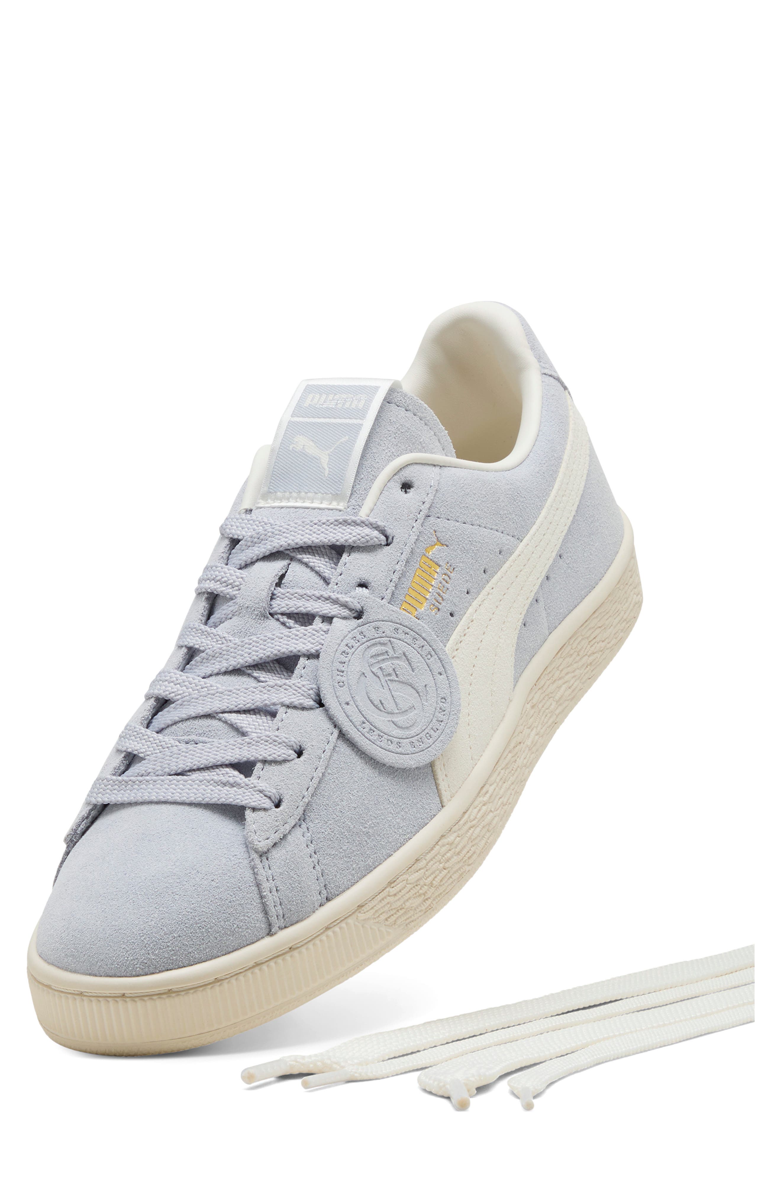 PUMA Charles F. Stead Suede Sneaker, Alternate, color, Snow Mountain Blue/ Ivory