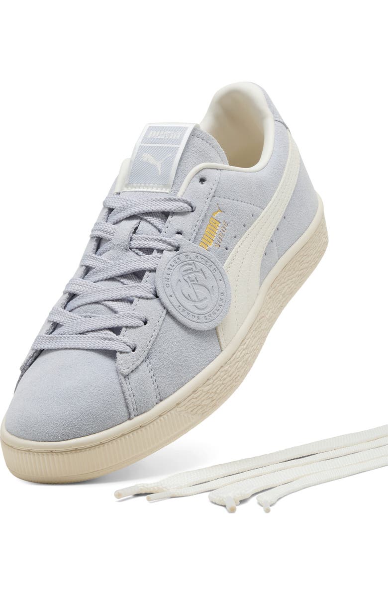 PUMA Charles F. Stead Suede Sneaker, Alternate, color, Snow Mountain Blue/ Ivory