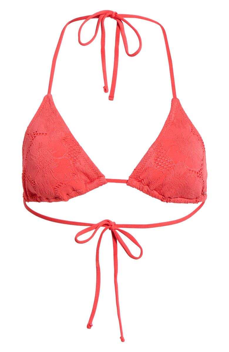 Rip Curl Oasis Triangle Bikini Top, Alternate, color, Red