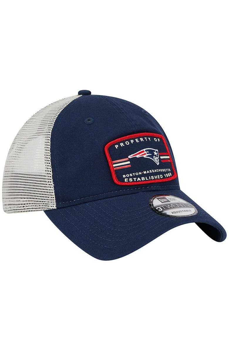 New Era Men's New Era  Navy New England Patriots Property Trucker 9TWENTY Adjustable Hat, Alternate, color, 