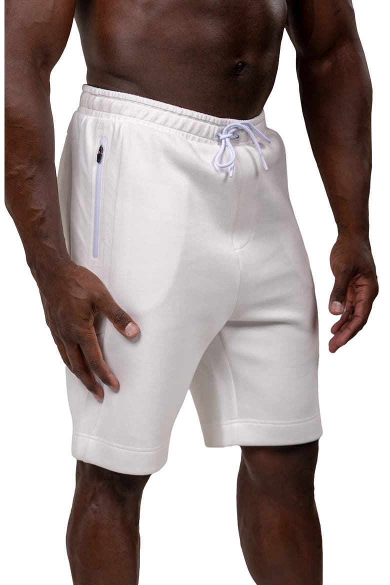 Marthyr Cotton Blend Jersey Shorts, Alternate, color, WHITE