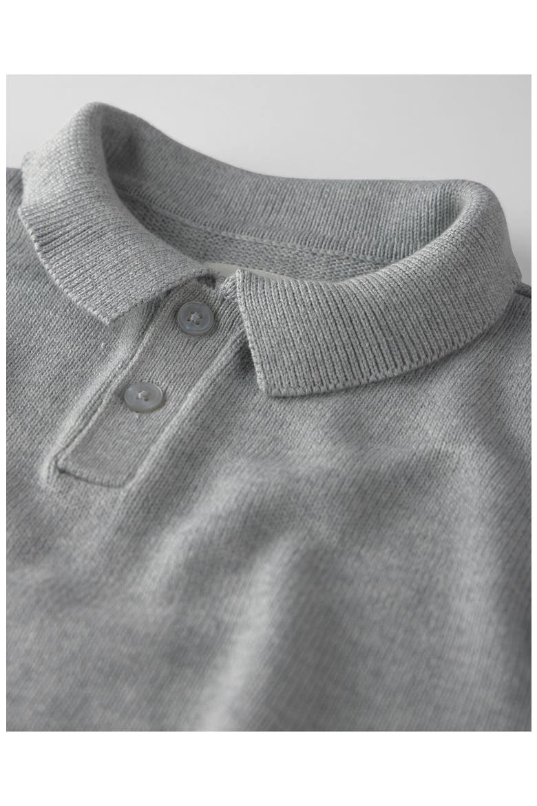 Kids' Organic Cotton Polo Sweater, Alternate, color, LP GREY