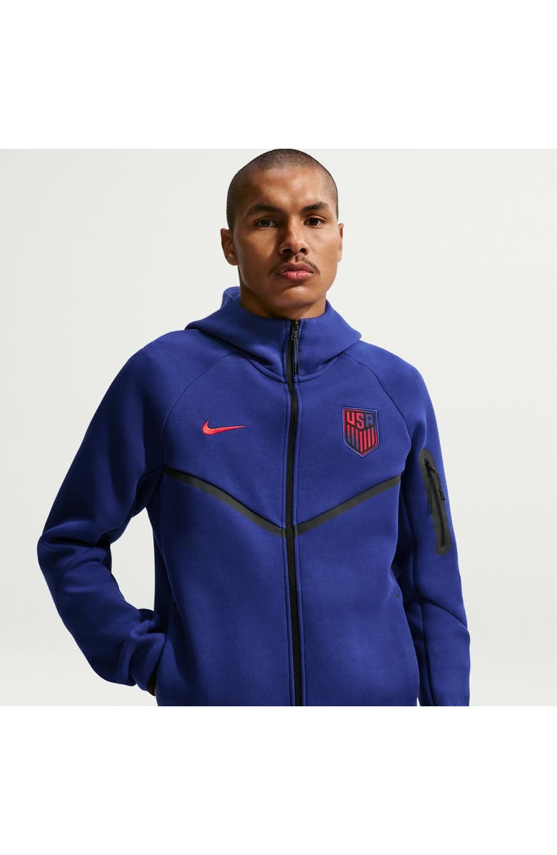 Nike Men's Nike Royal USMNT 2026 Tech Fleece Windrunner Raglan Full-Zip Hoodie, Alternate, color, Royal