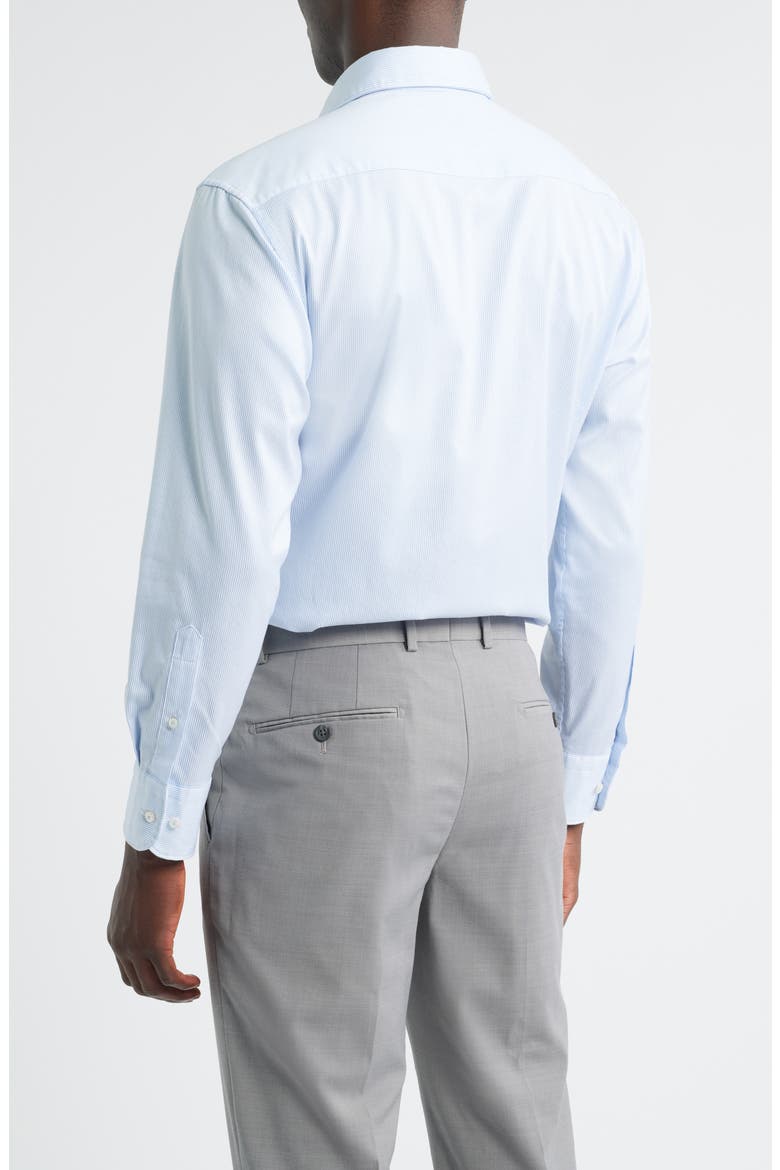Stripe Non-Iron Cotton Twill Dress Shirt, Alternate, color, SKY