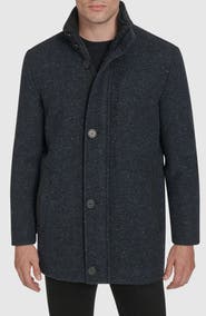 Andrew Marc Dorsey Plaid Car Coat