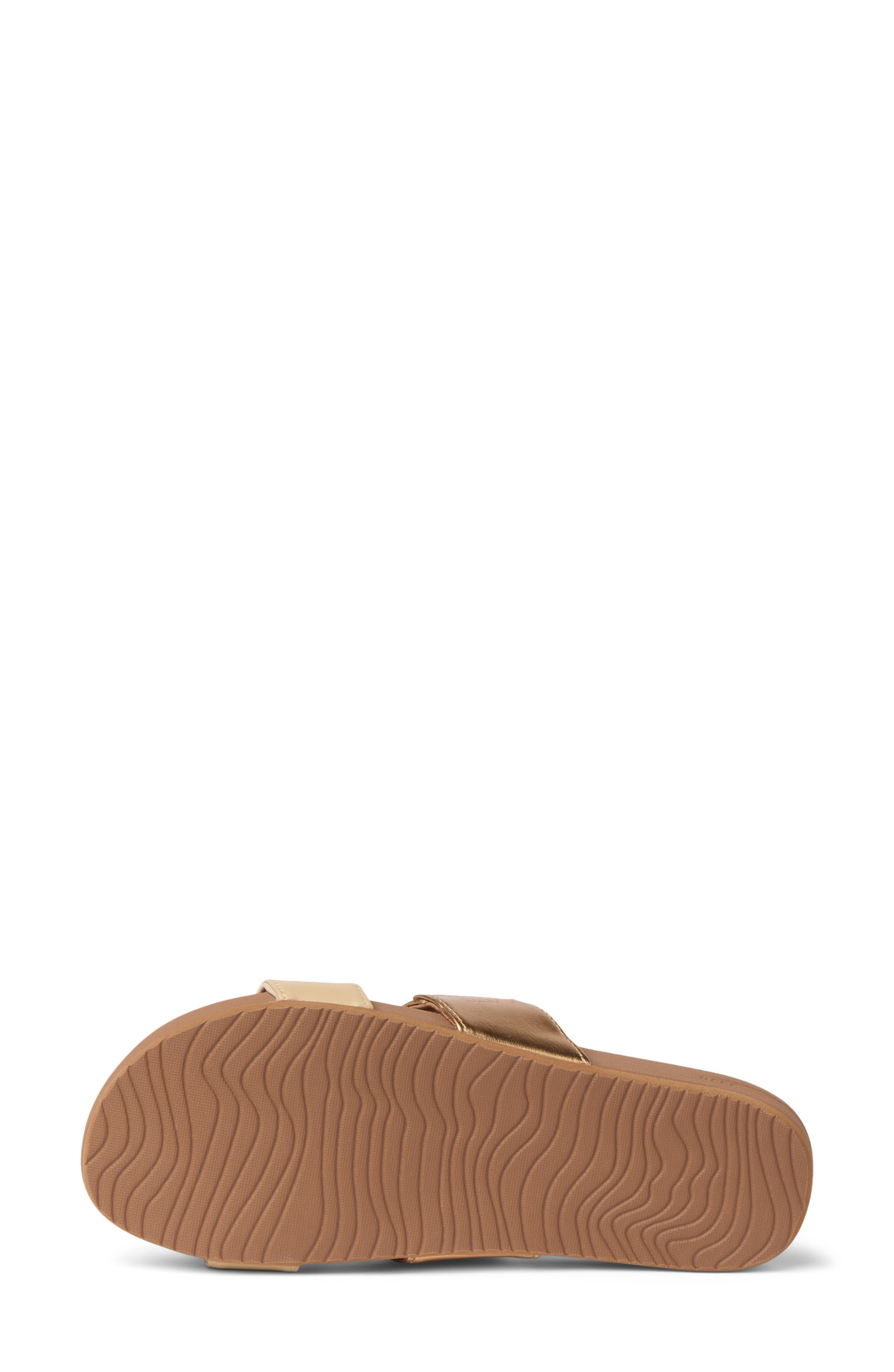 Kaia Band Slide Sandal, Alternate, color, BRONZE/ WARM SAND DUO