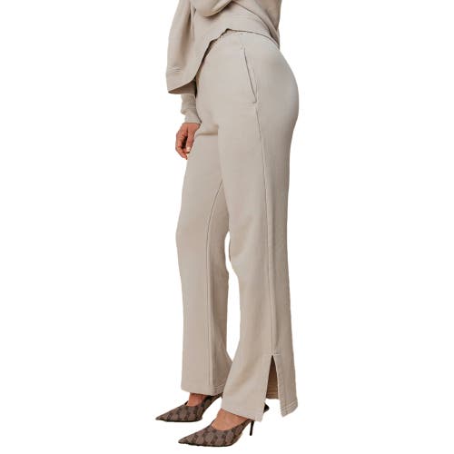 Ocio Organic Cotton Teddy Flare Pant In Neutral