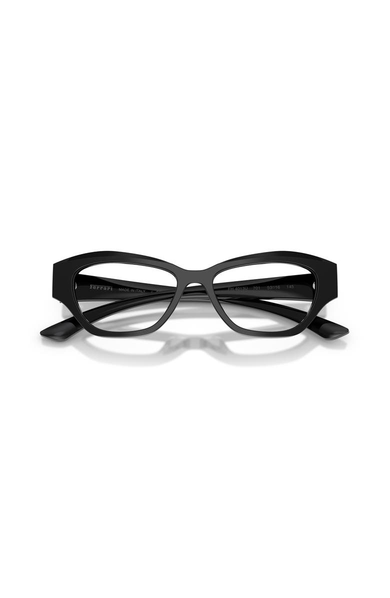 Ferrari 53mm Cat Eye optical glasses, Alternate, color, Black