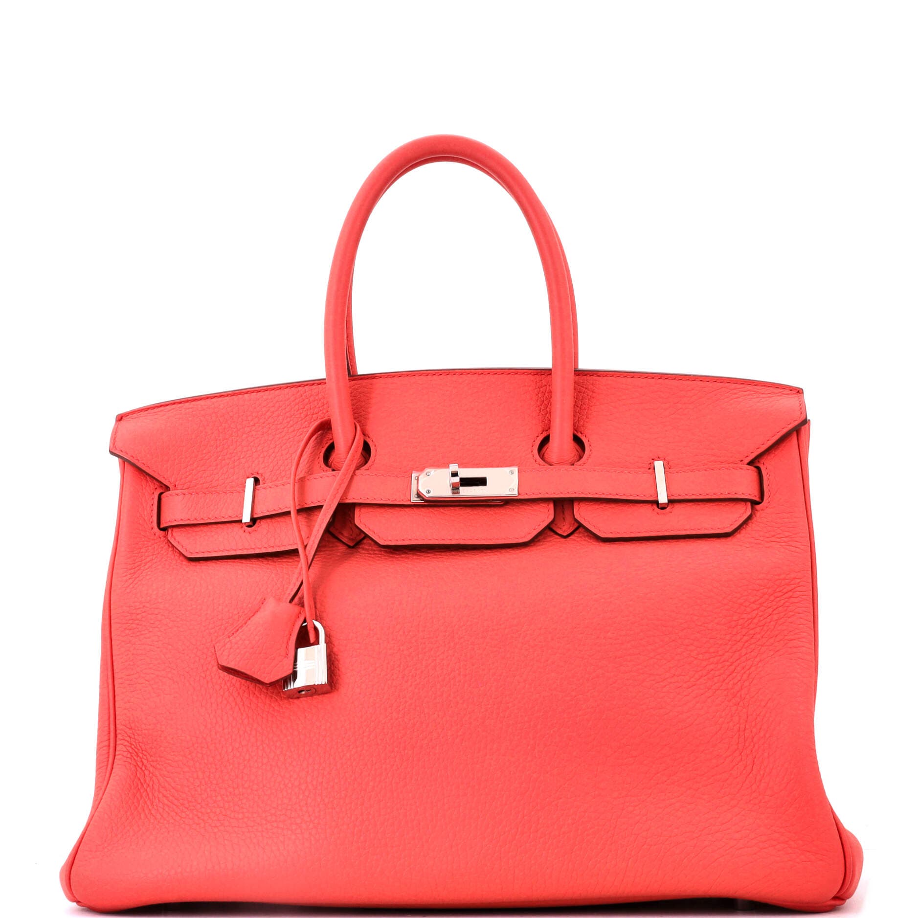 Birkin Handbag Pink Togo with Palladium Hardware 35, Main, color, Red