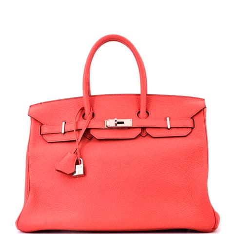 Birkin Handbag Pink Togo with Palladium Hardware 35