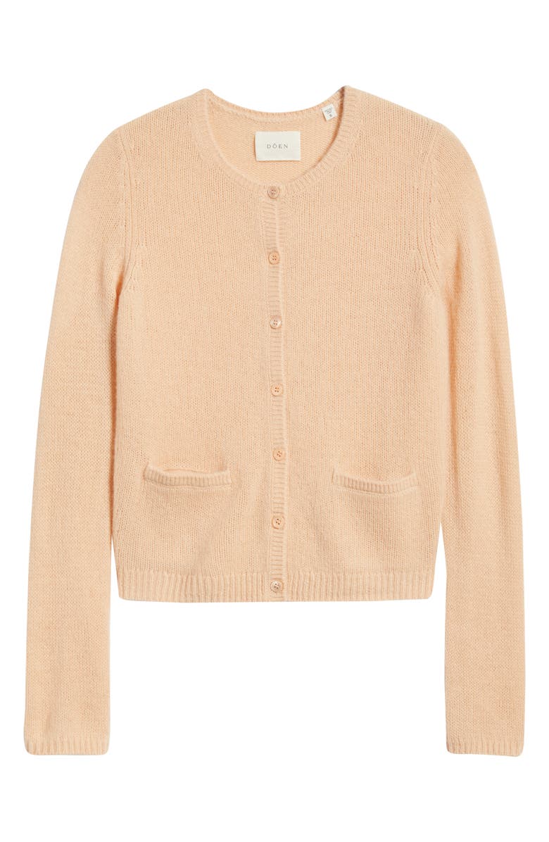 DÔEN Cashmere Cardigan, Alternate, color, Light Peach Sorbet