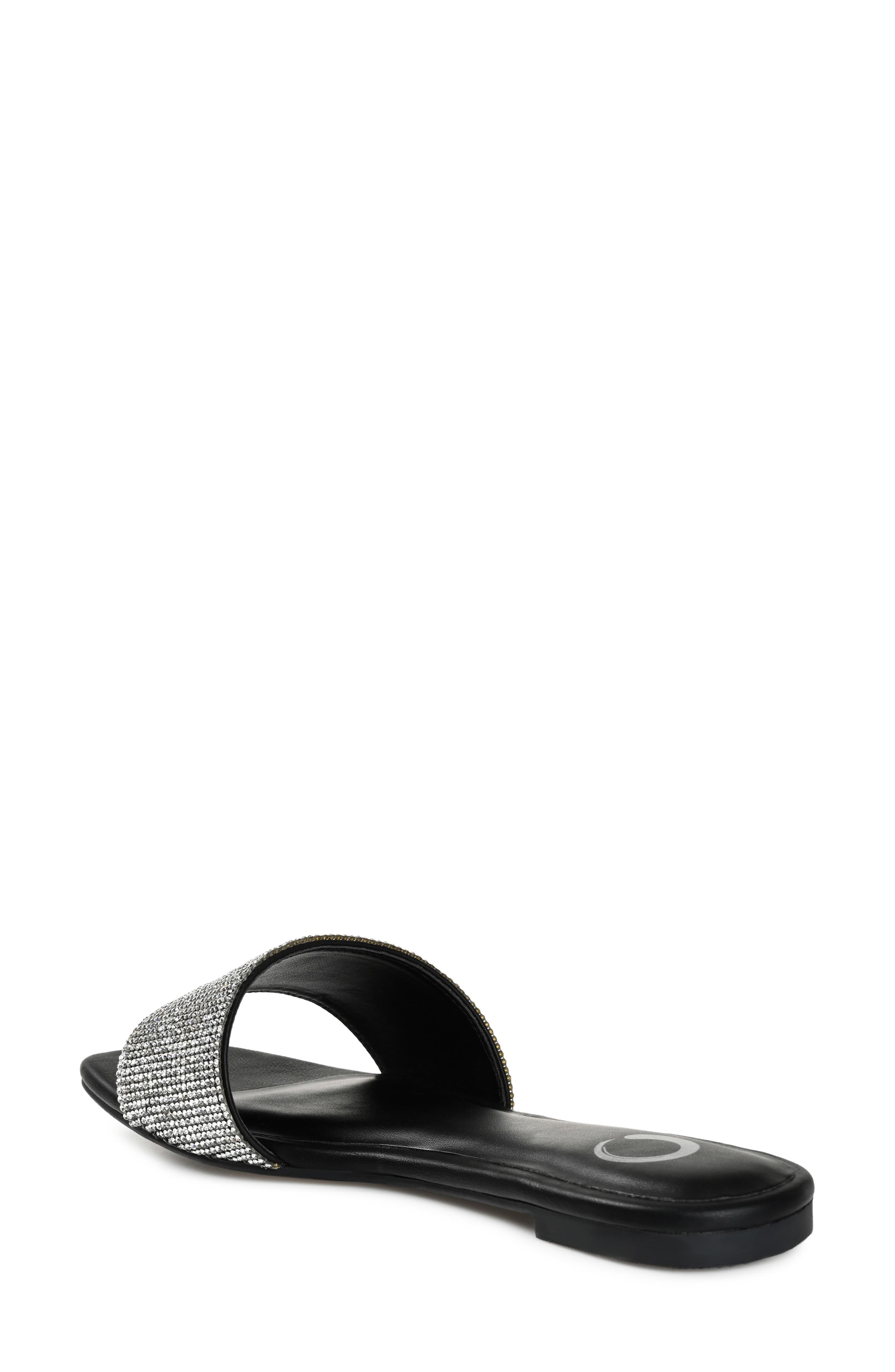 Journee Collection Grayce Square-Toe Slide, Alternate, color, Black
