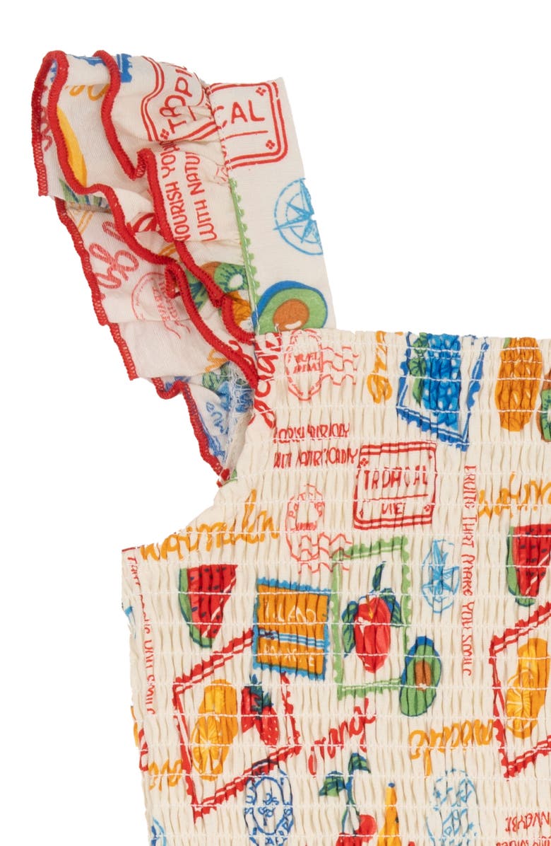 Rare Editions Kids' Printed Woven Top & Shorts Set, Alternate, color, Red