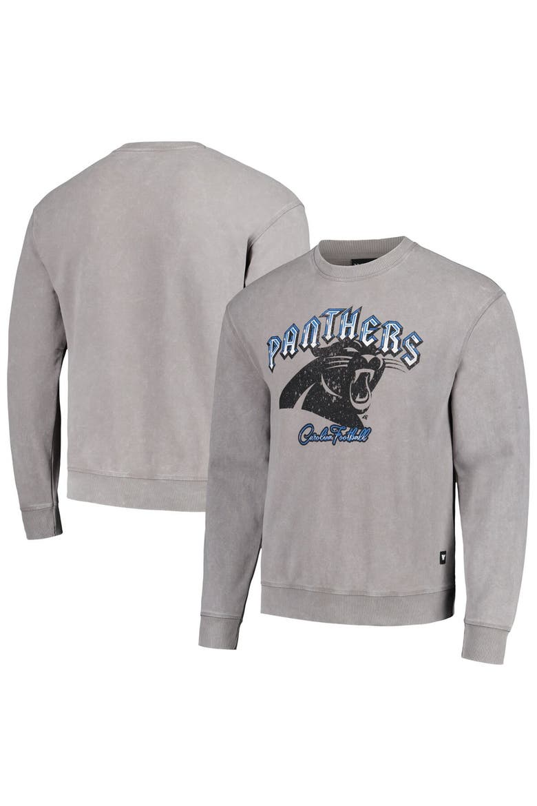 Unisex The Wild Collective Gray Carolina Panthers Distressed Pullover Sweatshirt, Main, color, Gray