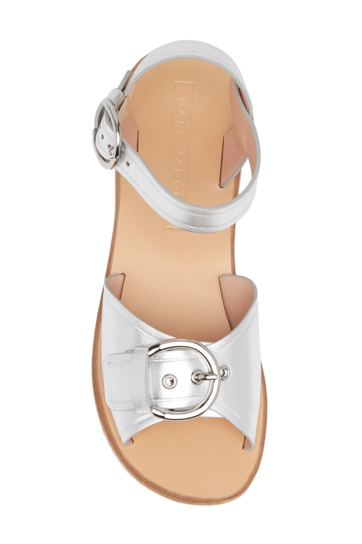 Marc Jacobs Horizon Flat Leather Sandal, Alternate, color, 