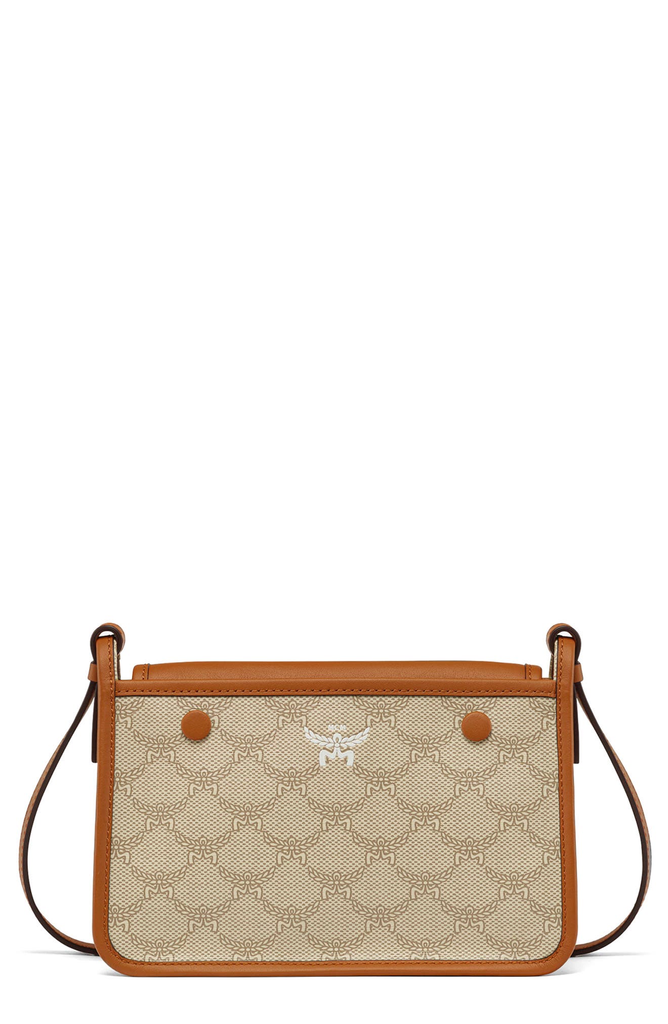 MCM Himmel Lauretos Coated Canvas Crossbody Bag, Main, color, Oatmeal