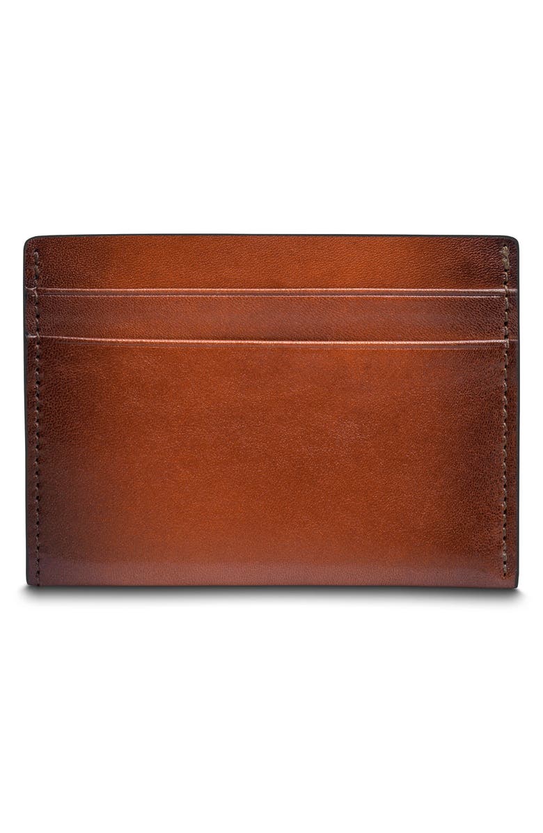 Bosca Hard Burn Leather Card Case, Alternate, color, 