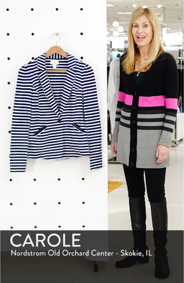 LONG SLEEVE KNIT BLAZER, sales video thumbnail